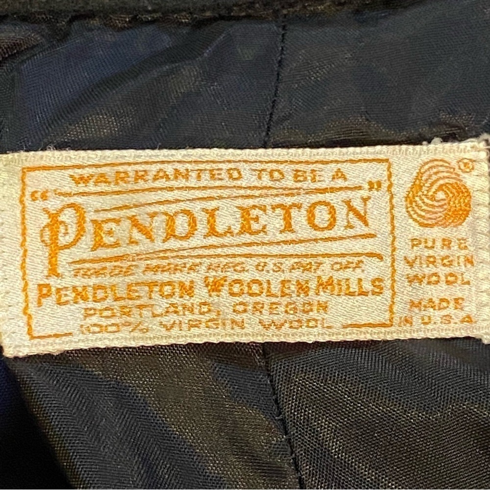 Vintage Pendleton Virgin Wool Trouser Pants High Rise Black Size 10 - Picture 9 of 10